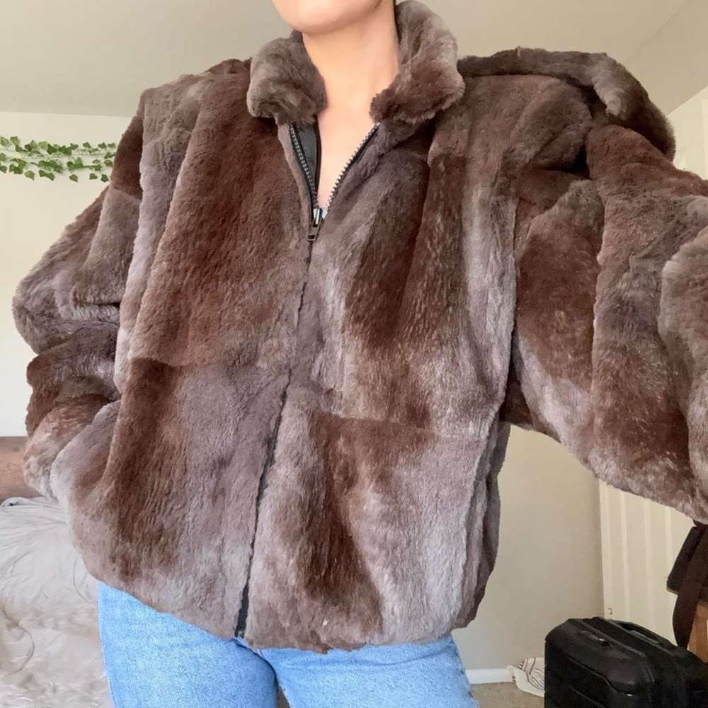 Luxurious Dark Brown Fur Jacket - Women's Coat